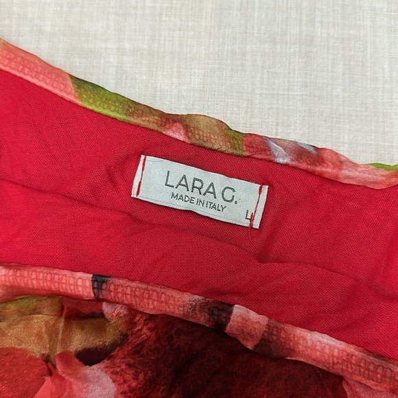 Lara G Silk Floral Maxi Dress Size L - Picture 2 of 3